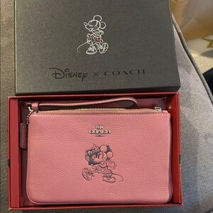 Coach Pink Leather Clutch Bags